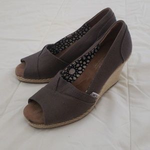 Grey Toms wedges